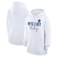 Toronto Maple Leafs G-III 4Her by Carl Banks Women's Team Fleece Pullover Hoodie - White - NHL