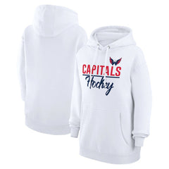 Washington Capitals G-III 4Her by Carl Banks Women's Team Fleece Pullover Hoodie - White - NHL