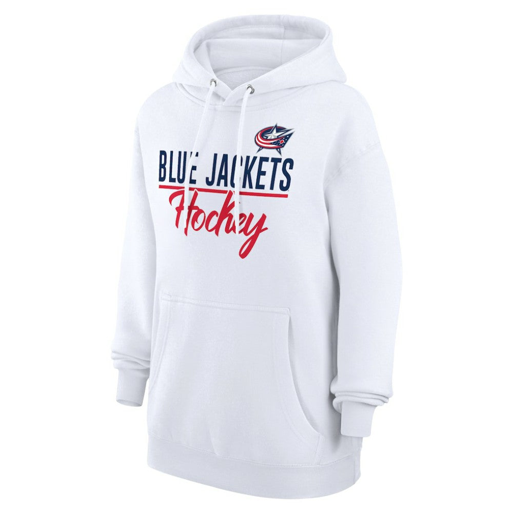 Columbus Blue Jackets G-III 4Her by Carl Banks Women's Team Fleece Pullover Hoodie - White - NHL