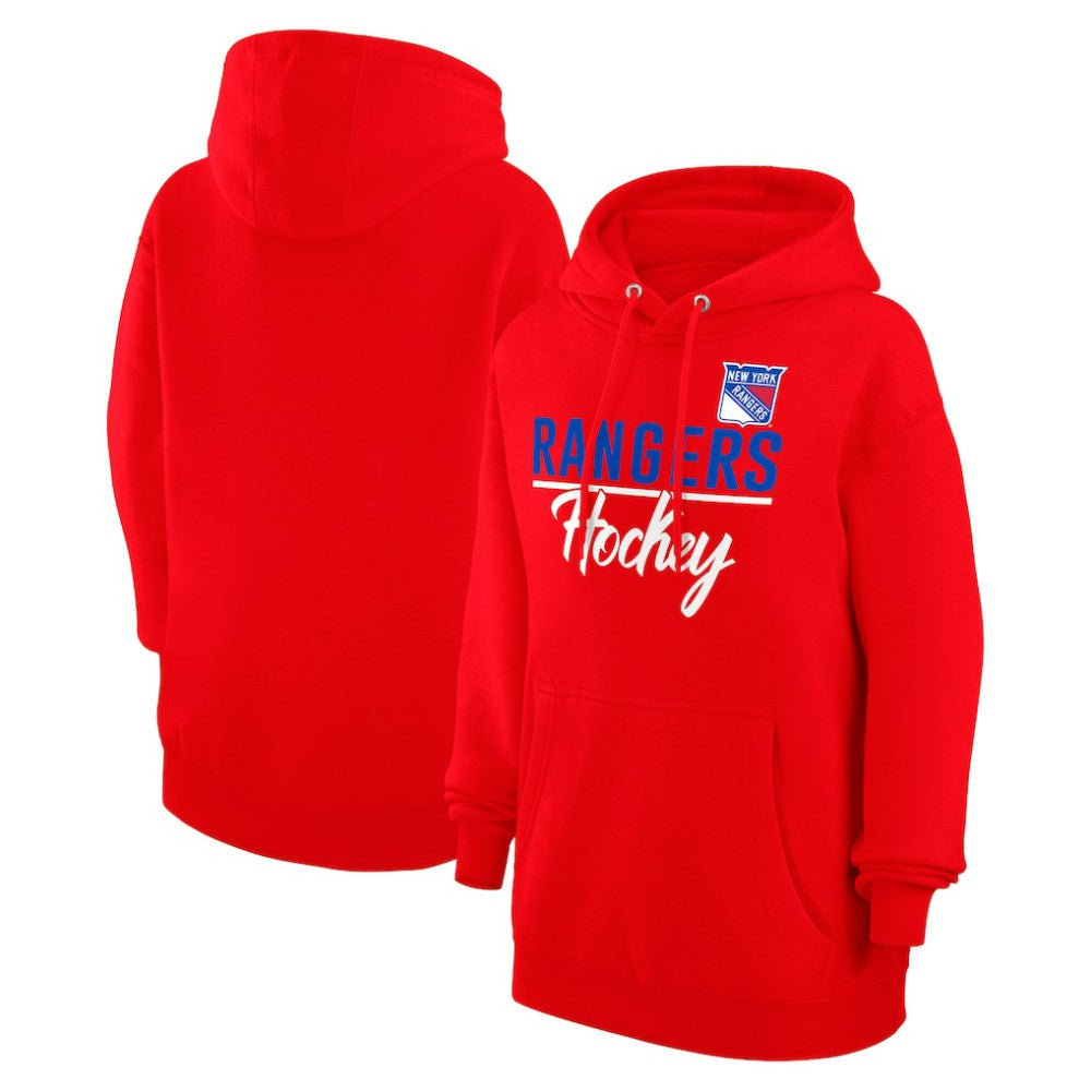New York Rangers G-III 4Her by Carl Banks Women's Team Fleece Pullover Hoodie - Red - NHL