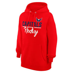 Washington Capitals G-III 4Her by Carl Banks Women's Team Fleece Pullover Hoodie - Red - NHL