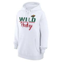 Minnesota Wild G-III 4Her by Carl Banks Women's Team Fleece Pullover Hoodie - White - NHL