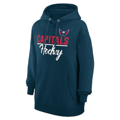Washington Capitals G-III 4Her by Carl Banks Women's Team Fleece Pullover Hoodie - Navy - NHL