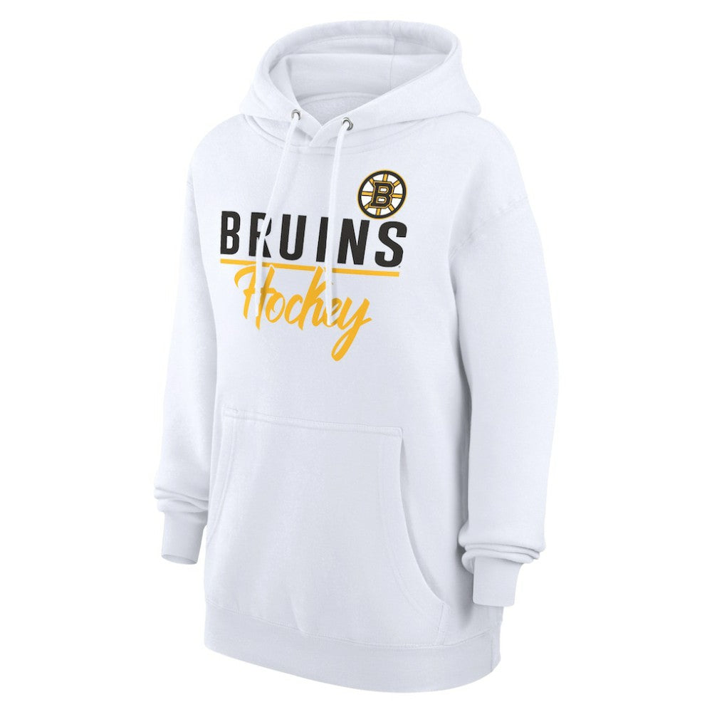 Boston Bruins G-III 4Her by Carl Banks Women's Team Fleece Pullover Hoodie - White - NHL