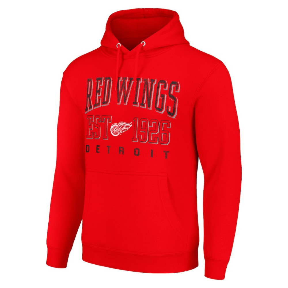 Detroit Red Wings Starter Retro Graphic Pullover Hoodie - Red - NHL