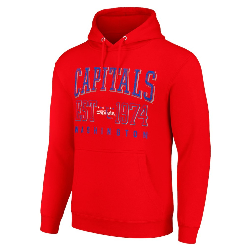 Washington Capitals Starter Retro Graphic Pullover Hoodie - Red - NHL