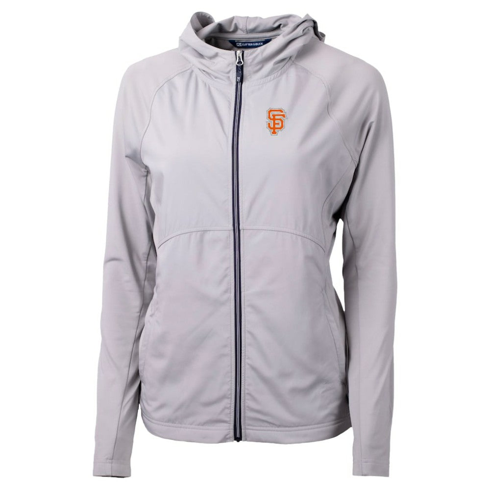 San Francisco Giants Cutter & Buck Women's City Connect Adapt Eco Knit Hybrid Recycled Full-Zip Hoodie - MLB