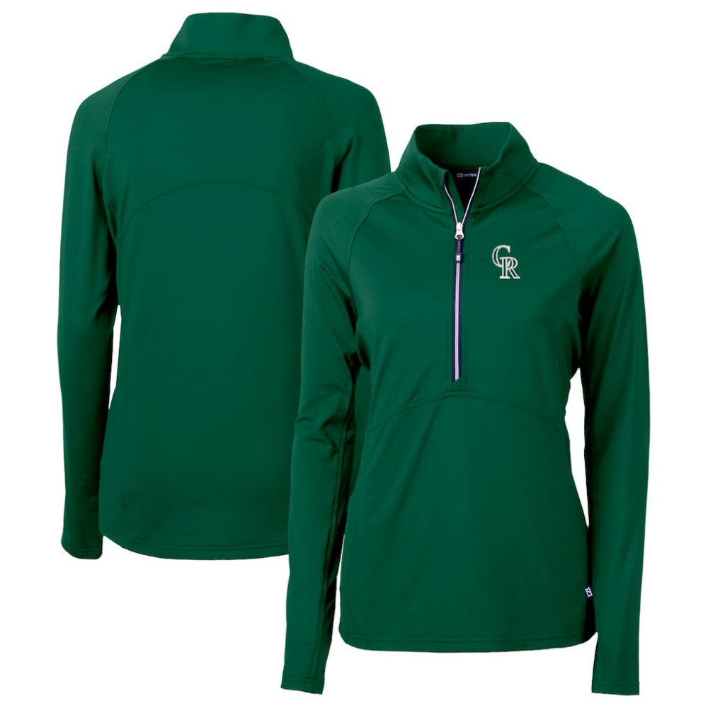 Colorado Rockies Cutter & Buck Women's City Connect Adapt Eco Knit Recycled Half-Zip Pullover Top - MLB