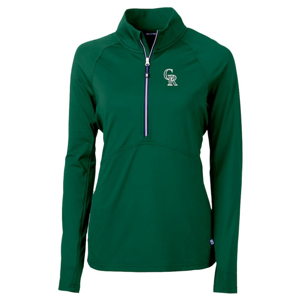 Colorado Rockies Cutter & Buck Women's City Connect Adapt Eco Knit Recycled Half-Zip Pullover Top - MLB