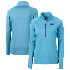 Milwaukee Brewers Cutter & Buck Women's City Connect Adapt Eco Knit Recycled Half-Zip Pullover Top - MLB