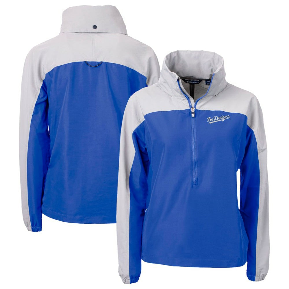 Los Angeles Dodgers Cutter & Buck Women's City Connect Charter Eco Recycled Half-Zip Anorak Jacket - MLB