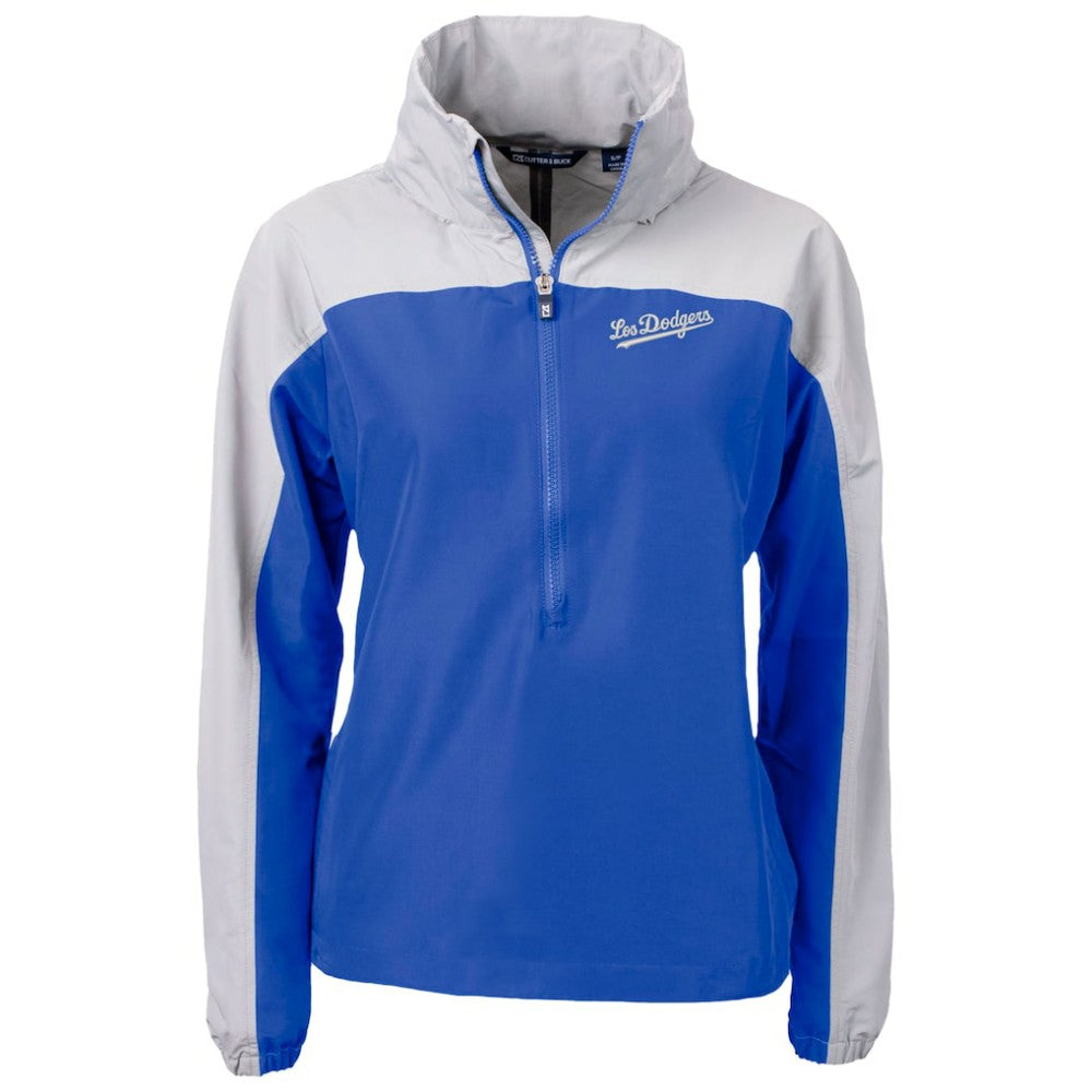 Los Angeles Dodgers Cutter & Buck Women's City Connect Charter Eco Recycled Half-Zip Anorak Jacket - MLB