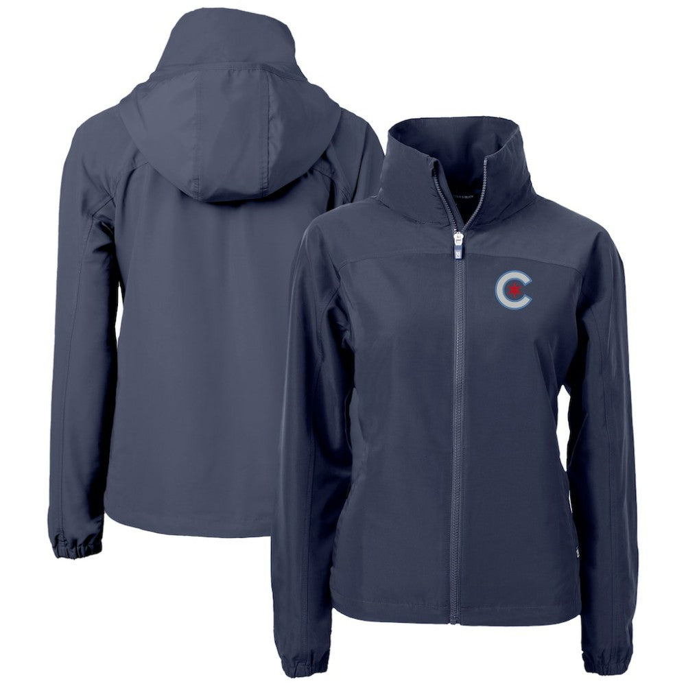 Chicago Cubs Cutter & Buck Women's City Connect Charter Eco Recycled Full-Zip Jacket - MLB
