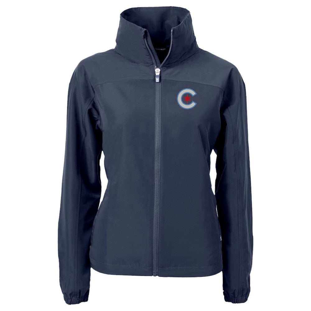 Chicago Cubs Cutter & Buck Women's City Connect Charter Eco Recycled Full-Zip Jacket - MLB