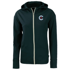 Chicago Cubs Cutter & Buck Women's City Connect Daybreak Eco Recycled Full-Zip Hoodie - MLB