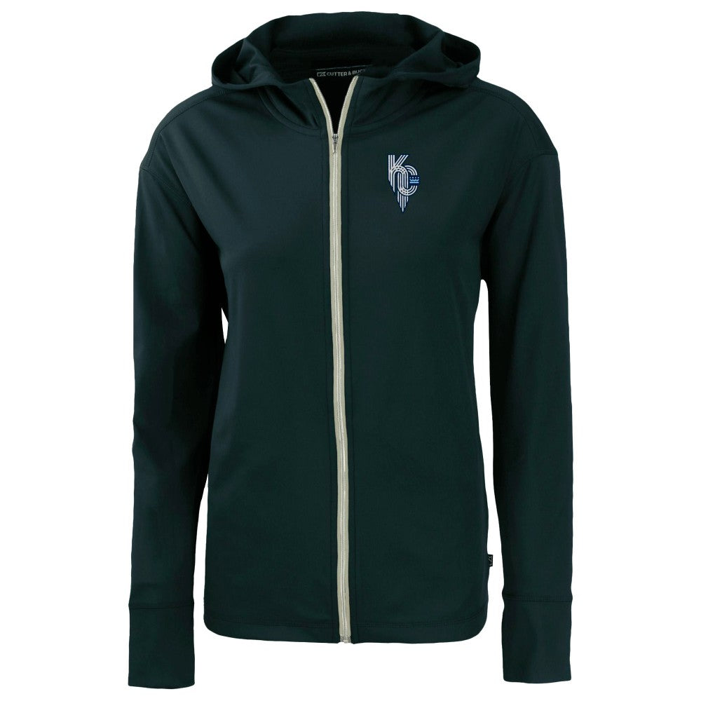 Kansas City Royals Cutter & Buck Women's City Connect Daybreak Eco Recycled Full-Zip Hoodie - MLB