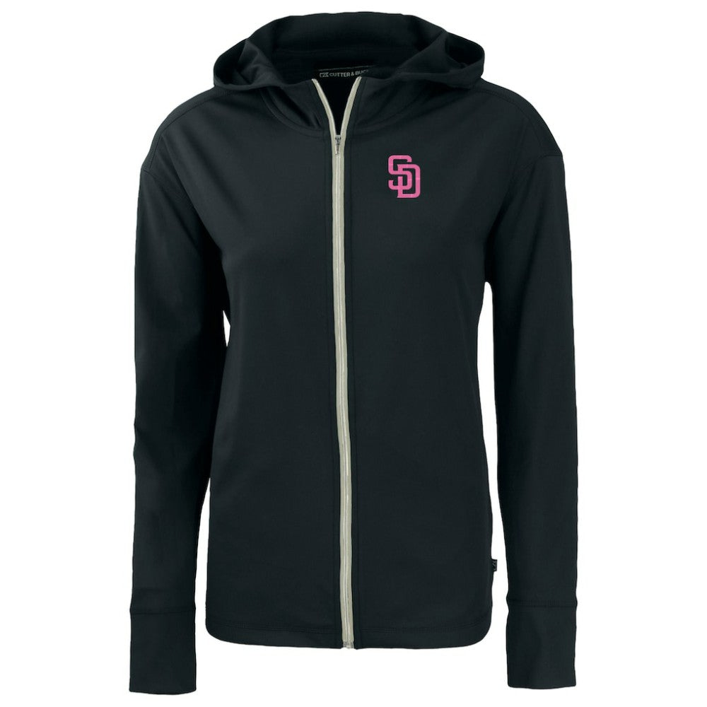 San Diego Padres Cutter & Buck Women's City Connect Daybreak Eco Recycled Full-Zip Hoodie - MLB