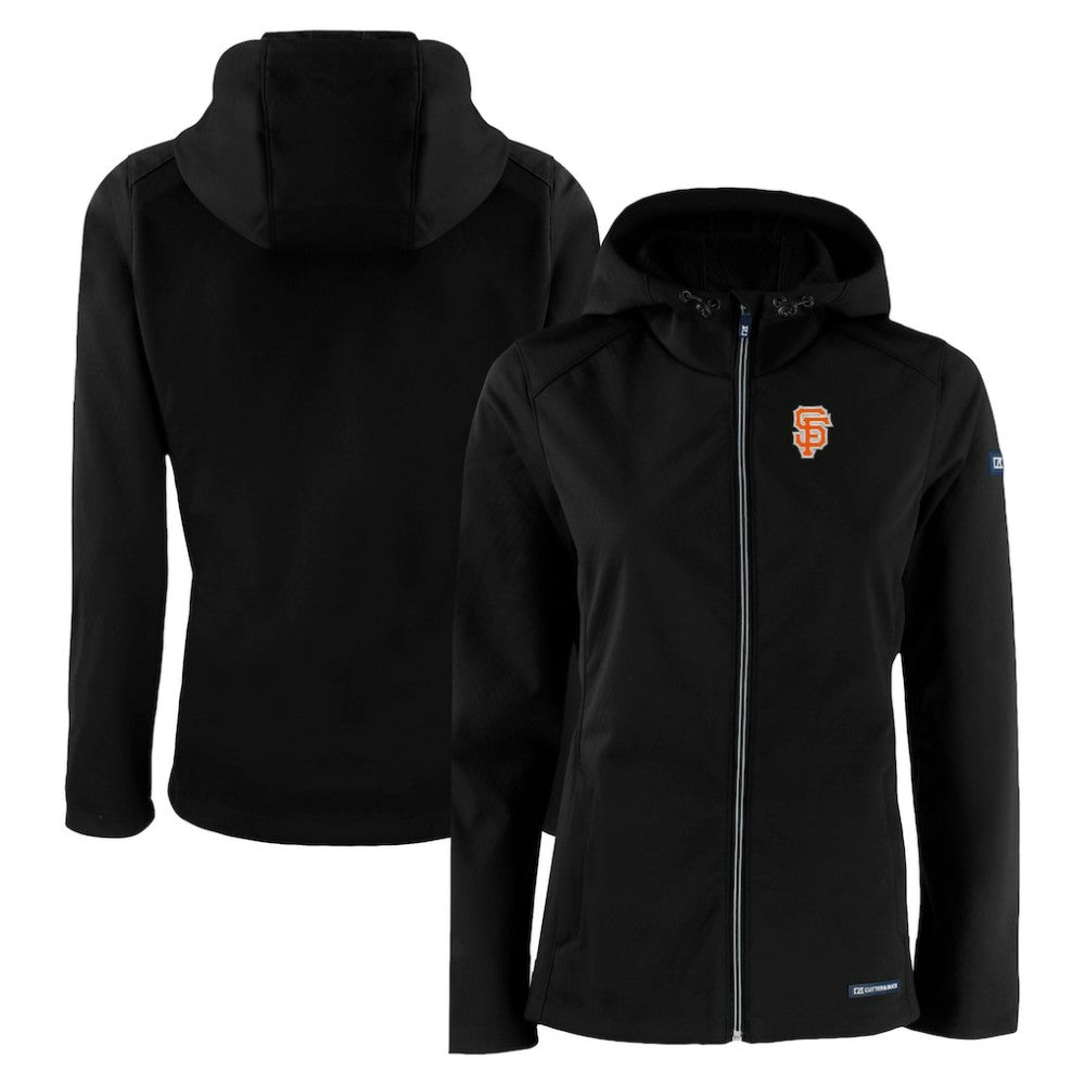 San Francisco Giants Cutter & Buck Women's City Connect Evoke Eco Softshell Recycled Full-Zip Hoodie Jacket - MLB