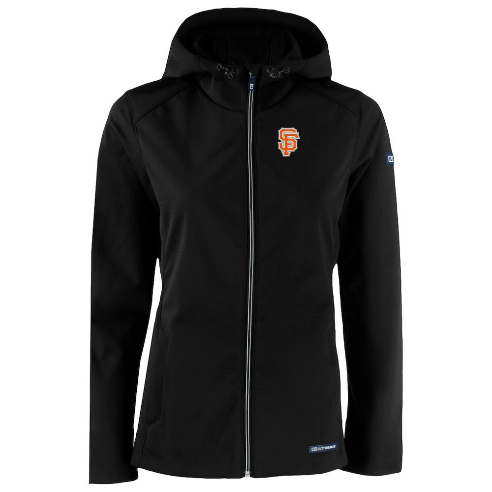 San Francisco Giants Cutter & Buck Women's City Connect Evoke Eco Softshell Recycled Full-Zip Hoodie Jacket - MLB