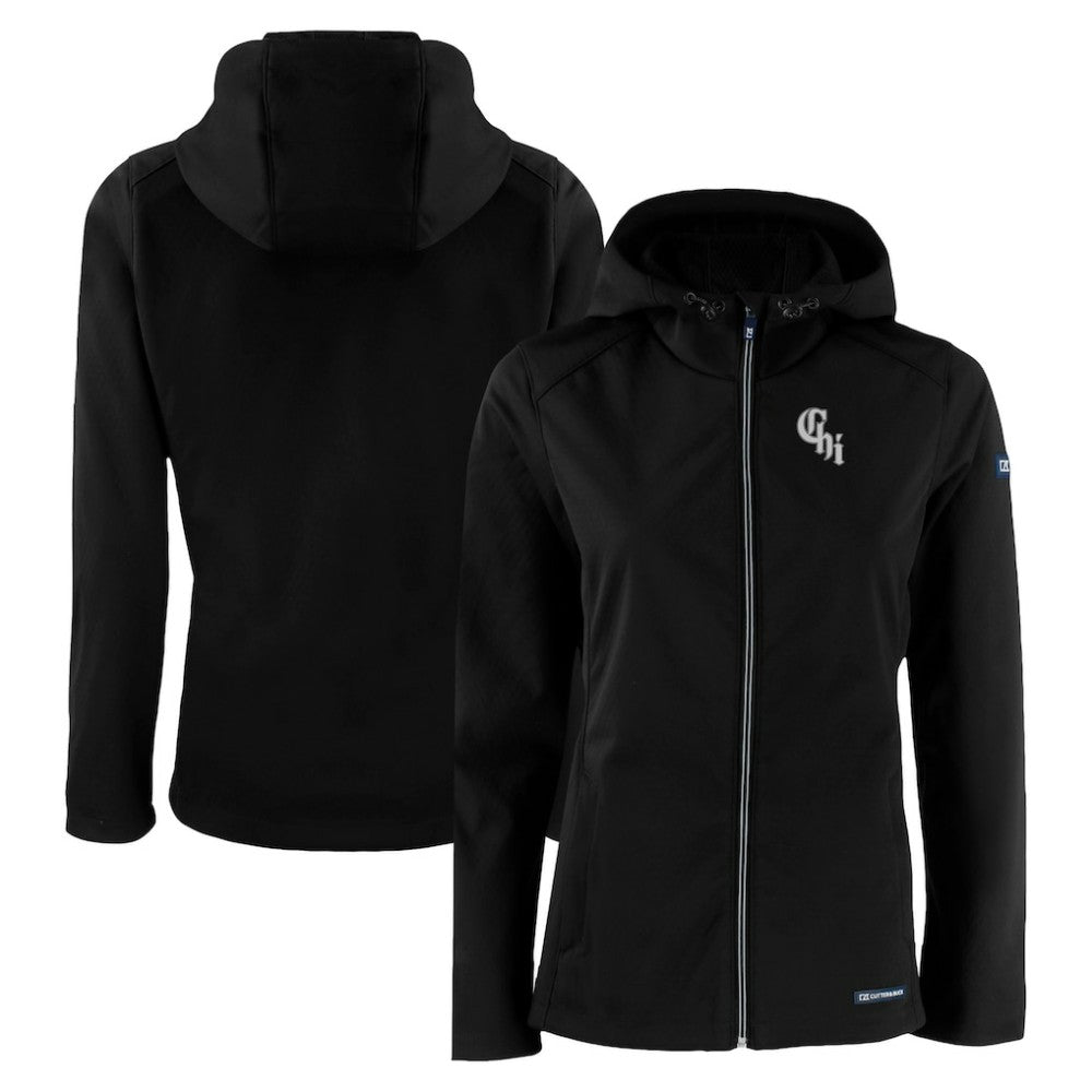 Chicago White Sox Cutter & Buck Women's City Connect Evoke Eco Softshell Recycled Full-Zip Hoodie Jacket - MLB
