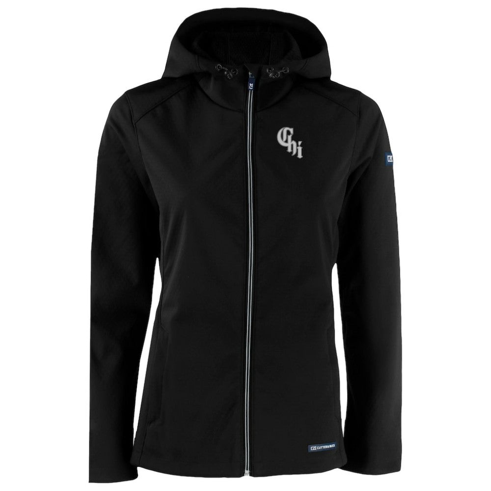 Chicago White Sox Cutter & Buck Women's City Connect Evoke Eco Softshell Recycled Full-Zip Hoodie Jacket - MLB