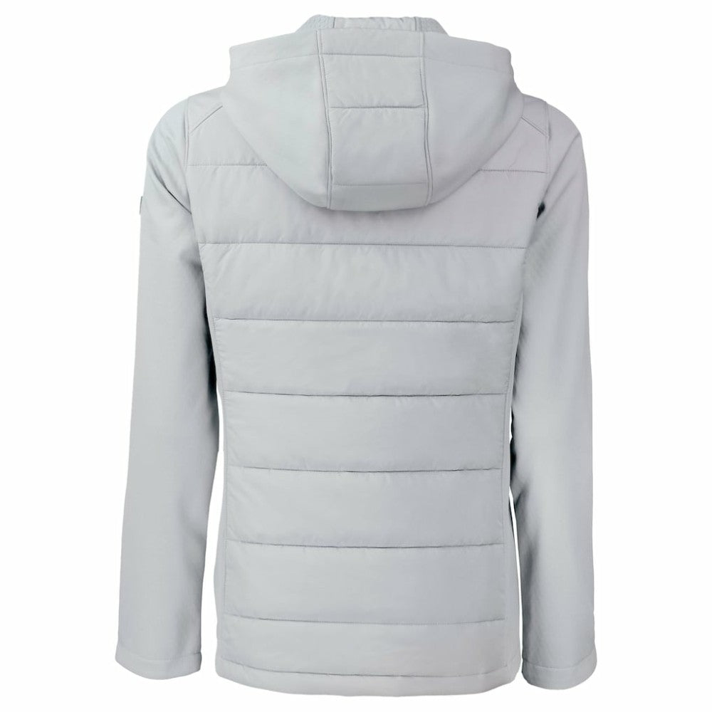 San Diego Padres Cutter & Buck Women's City Connect Evoke Hybrid Eco Softshell Recycled Full-Zip Hoodie Jacket - MLB