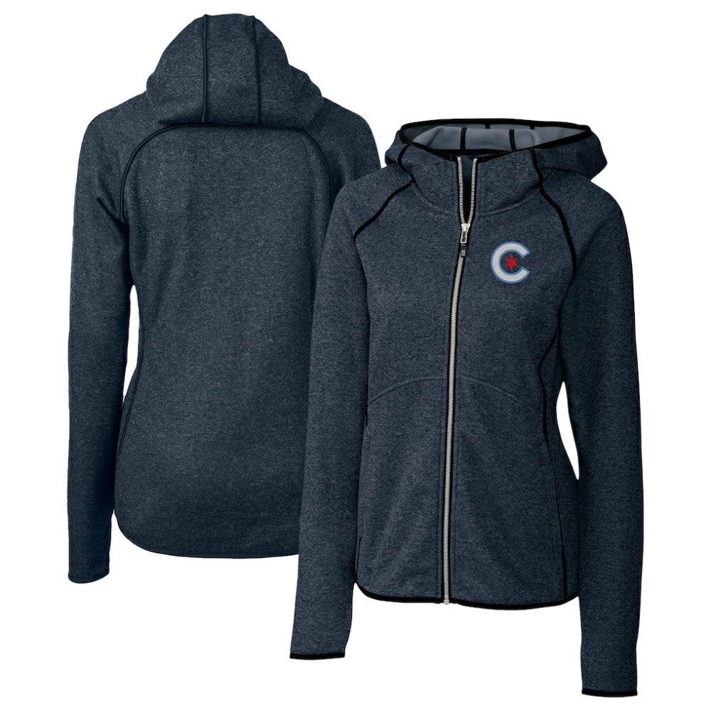 Chicago Cubs Cutter & Buck Women's City Connect Mainsail Full-Zip Hooded Jacket - MLB