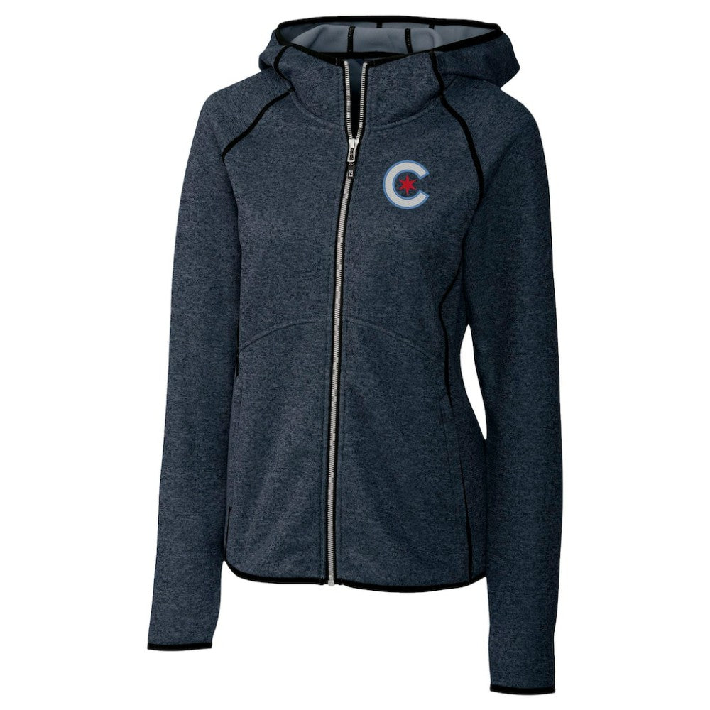Chicago Cubs Cutter & Buck Women's City Connect Mainsail Full-Zip Hooded Jacket - MLB