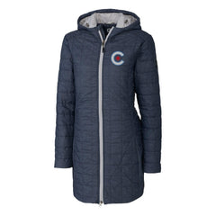 Chicago Cubs Cutter & Buck Women's City Connect Rainier PrimaLoft Eco Insulated Hooded Long Coat - MLB