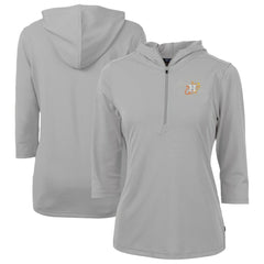 Houston Astros Cutter & Buck Women's City Connect Virtue Eco Pique Recycled Half-Zip Pullover Hoodie - MLB