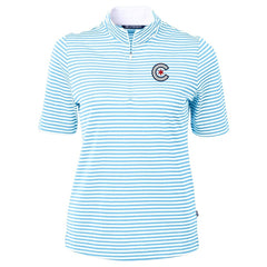 Chicago Cubs Cutter & Buck Women's City Connect Virtue Eco Pique Stripe Recycled Top - MLB