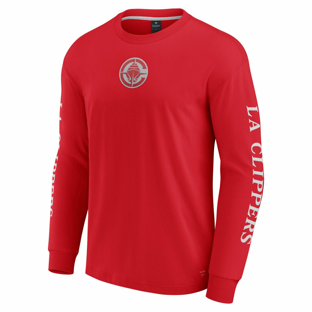 LA Clippers Elements Strive Long Sleeve T-Shirt  Red - NBA