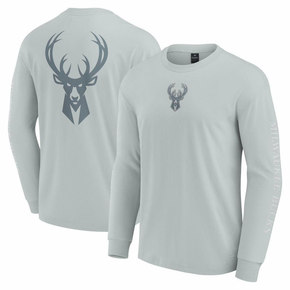 Milwaukee Bucks Elements Strive Long Sleeve T-Shirt  Gray - NBA
