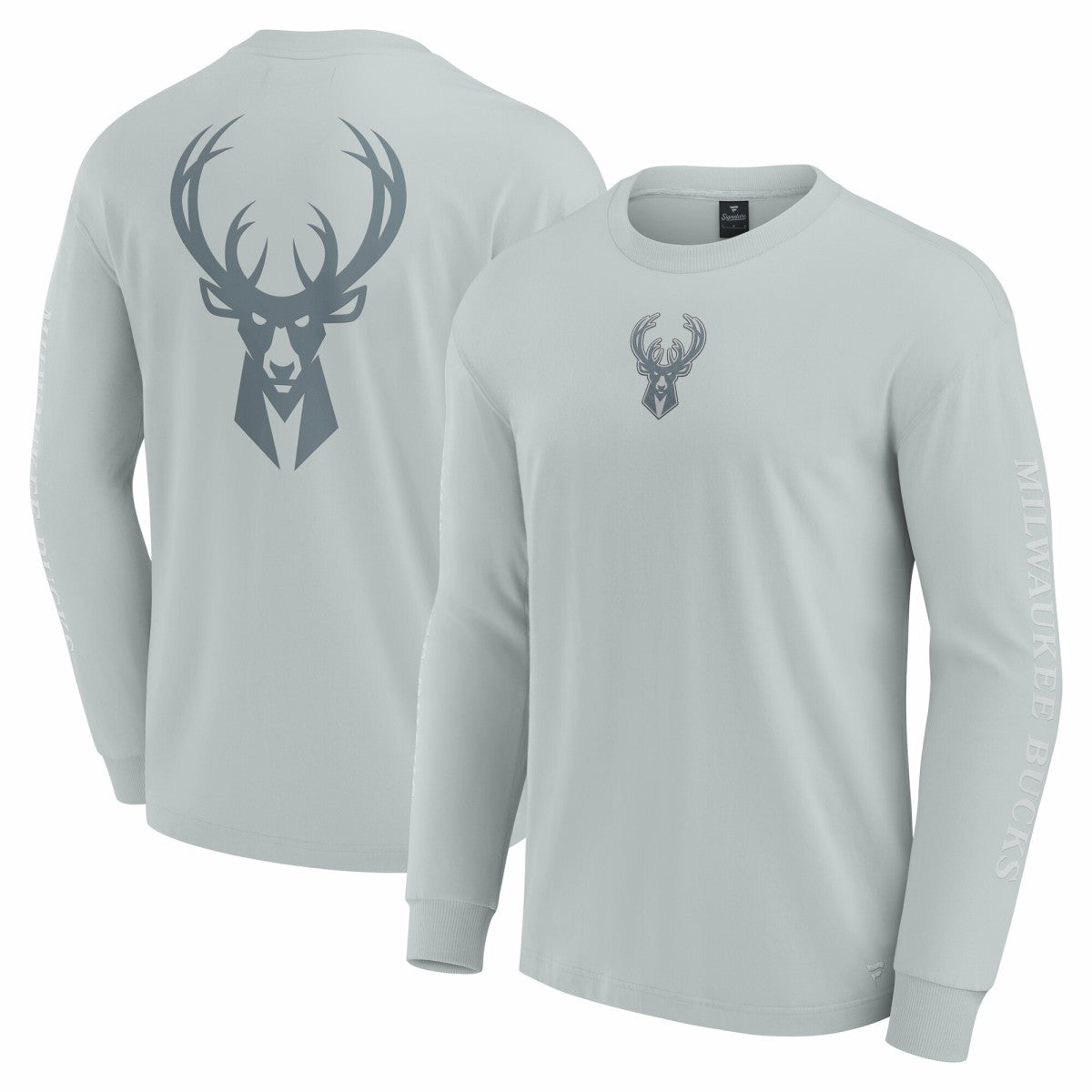 Milwaukee Bucks Elements Strive Long Sleeve T-Shirt  Gray - NBA