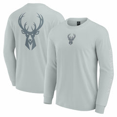 Milwaukee Bucks Elements Strive Long Sleeve T-Shirt  Gray - NBA