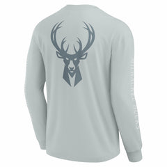 Milwaukee Bucks Elements Strive Long Sleeve T-Shirt  Gray - NBA
