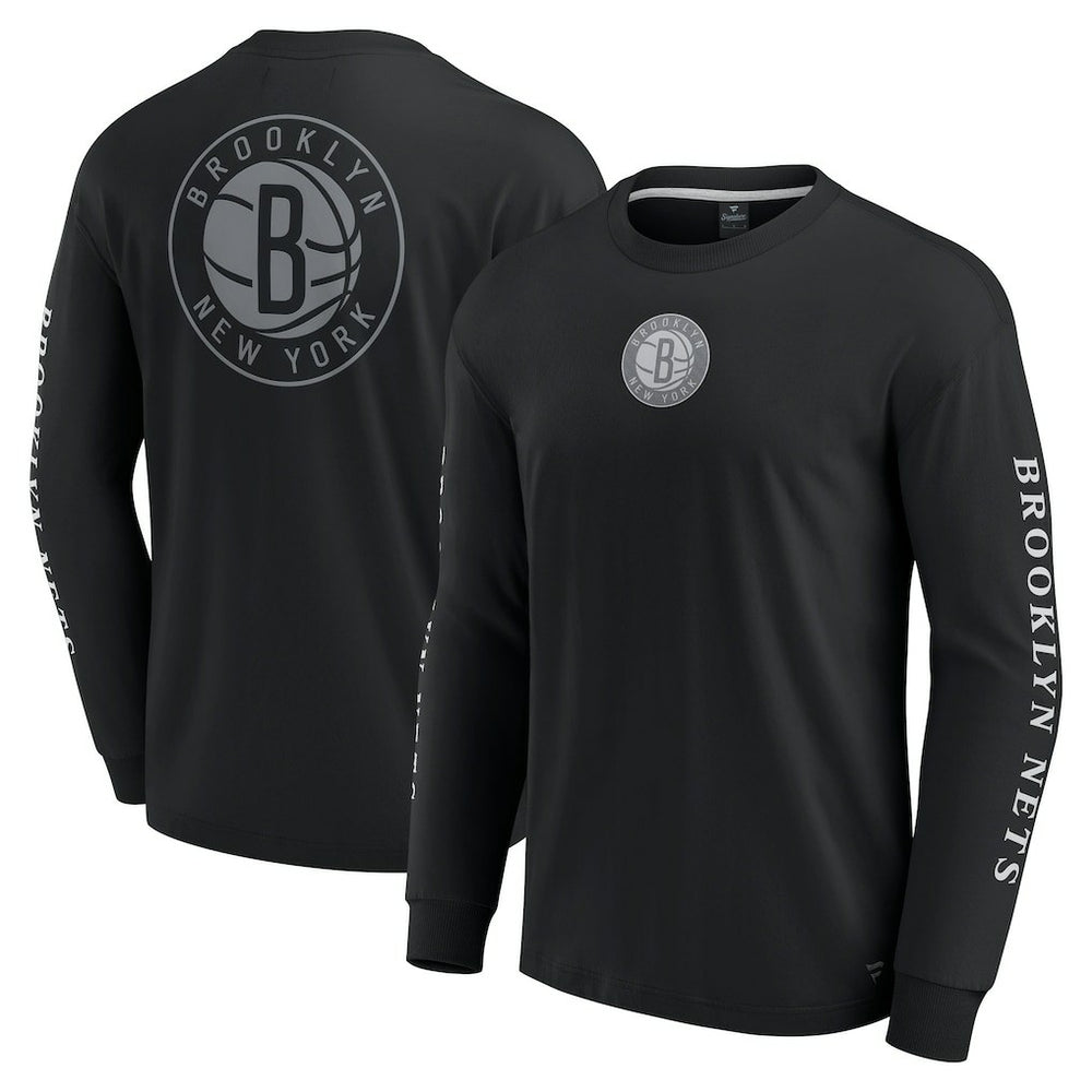 Brooklyn Nets Elements Strive Long Sleeve T-Shirt  Black - NBA