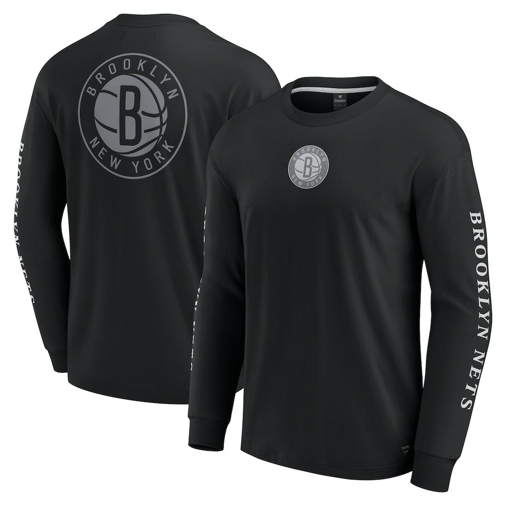 Brooklyn Nets Elements Strive Long Sleeve T-Shirt  Black - NBA