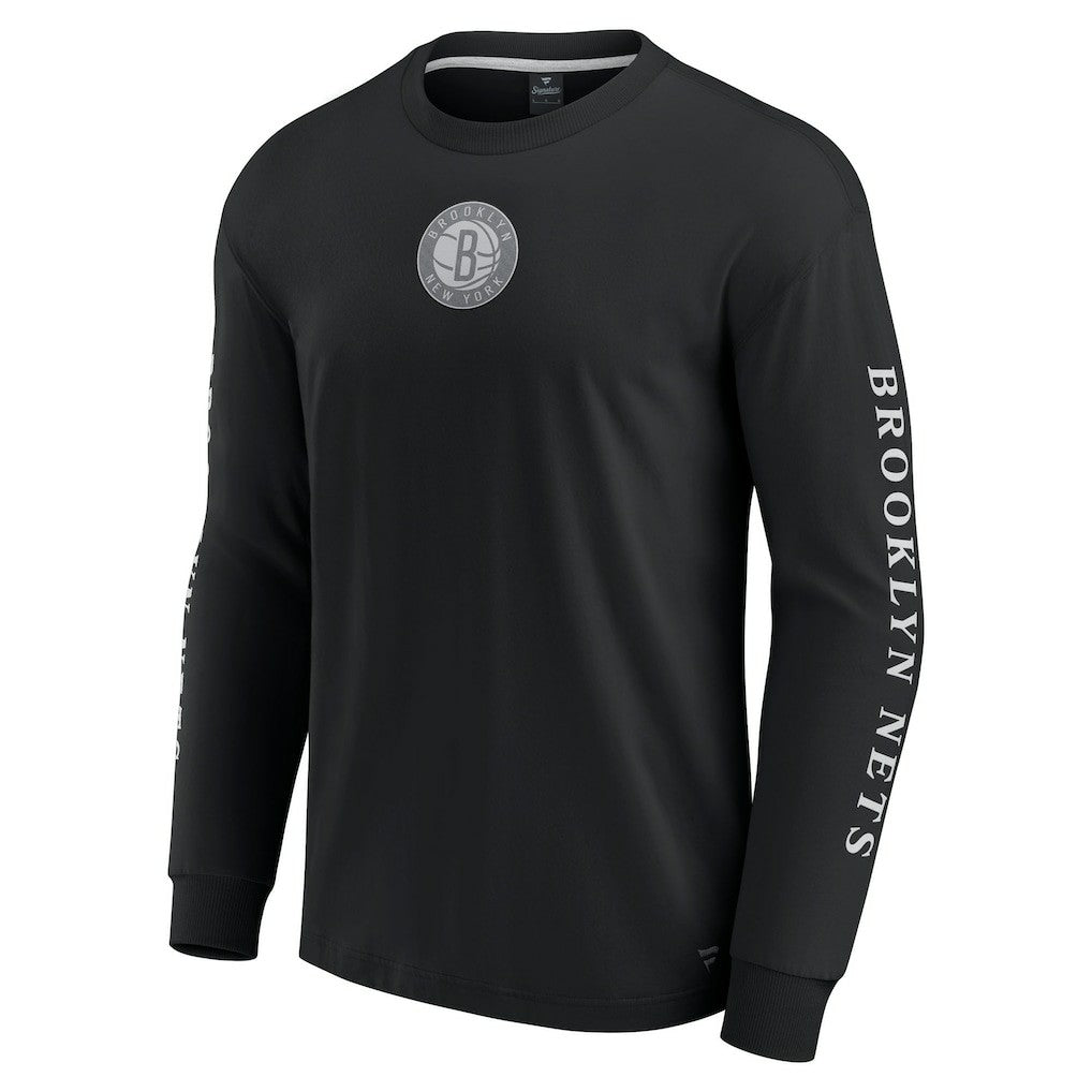 Brooklyn Nets Elements Strive Long Sleeve T-Shirt  Black - NBA