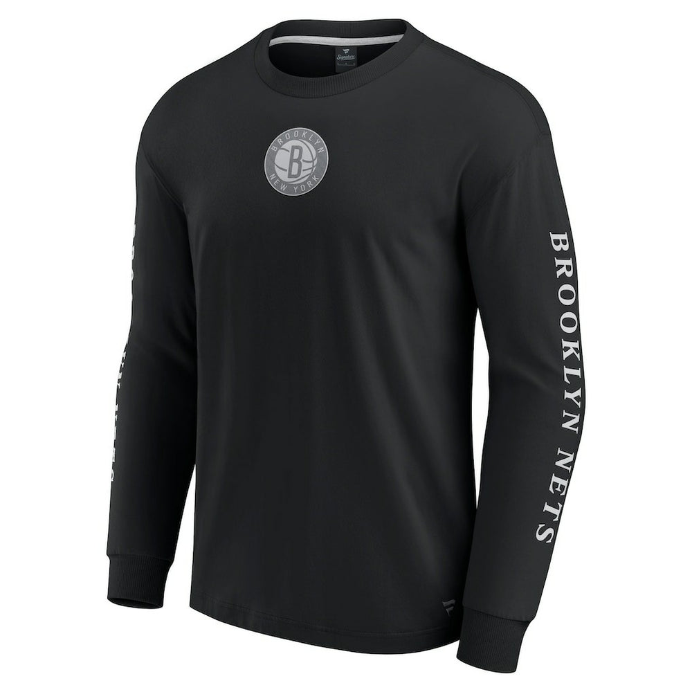 Brooklyn Nets Elements Strive Long Sleeve T-Shirt  Black - NBA