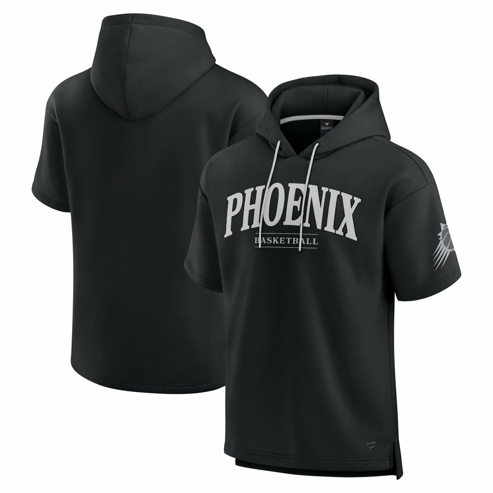 Phoenix Suns Elements Ready Short Sleeve Pullover Hoodie Black - NBA