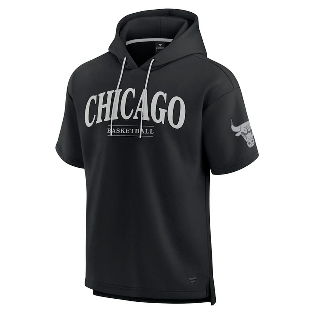 Chicago Bulls Elements Ready Short Sleeve Pullover Hoodie Black - NBA
