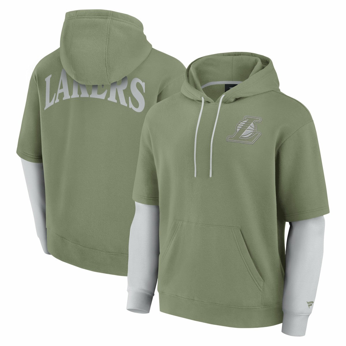 Los Angeles Lakers Elements Sleek Pullover Hoodie Olive - NBA