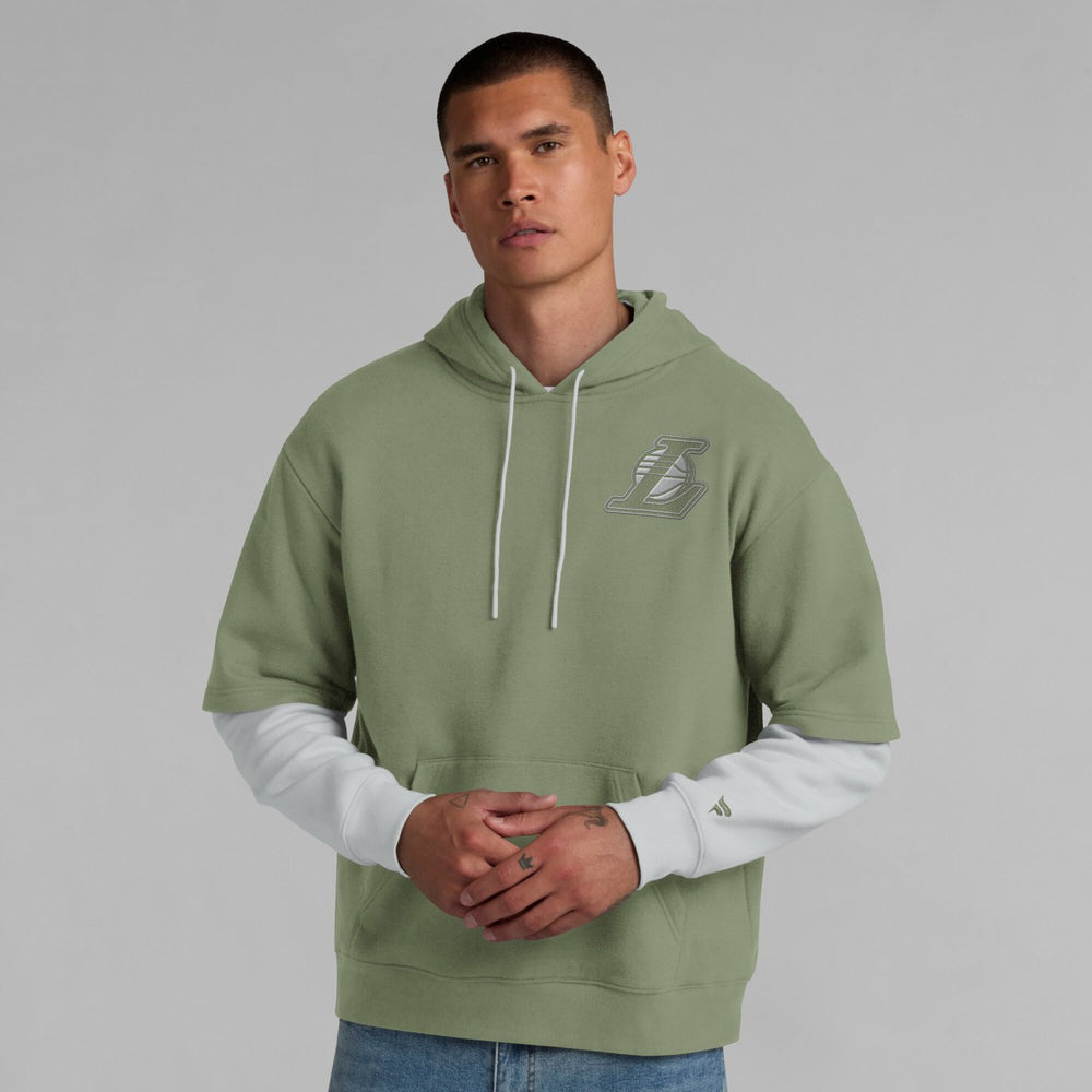 Los Angeles Lakers Elements Sleek Pullover Hoodie Olive - NBA