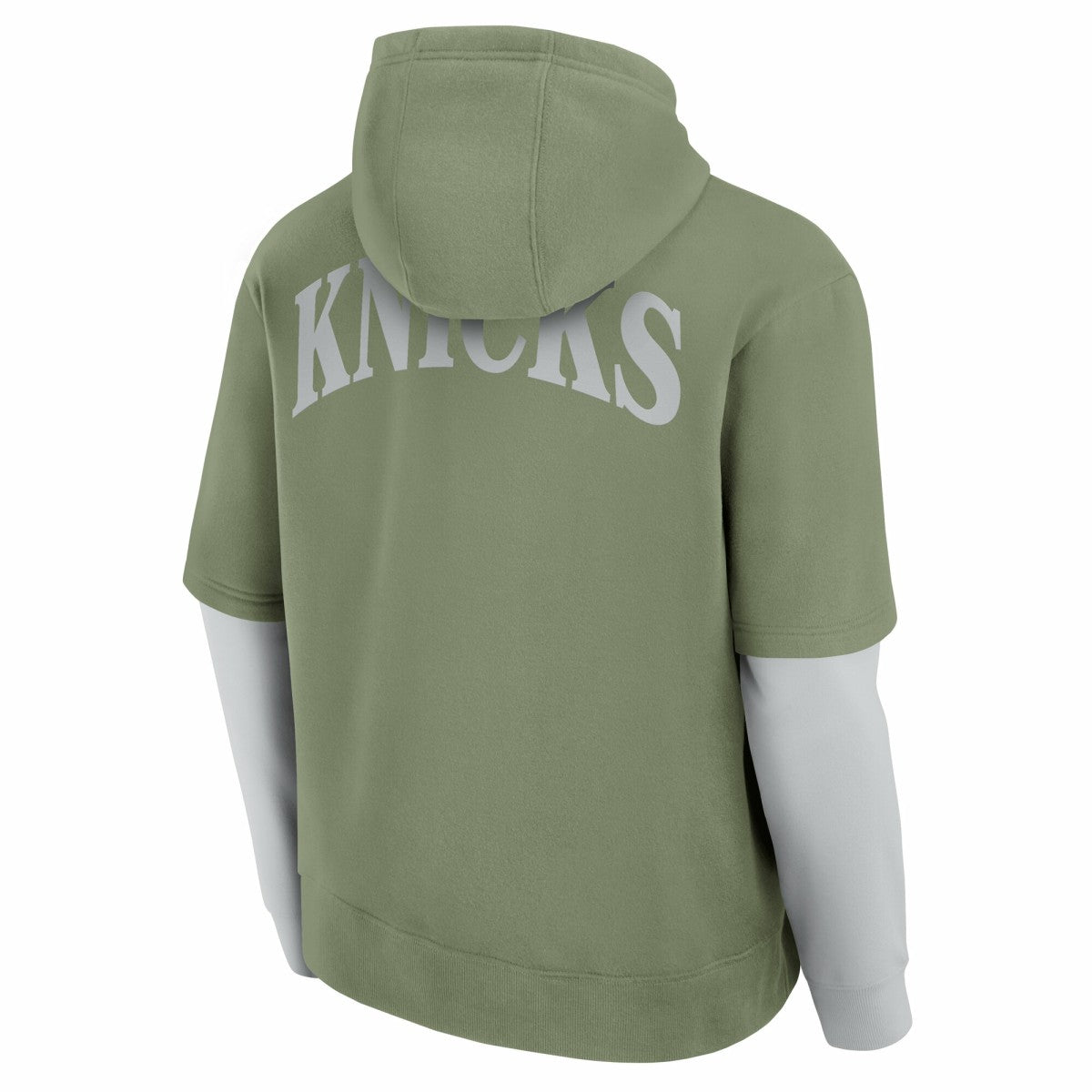 New York Knicks Elements Sleek Pullover Hoodie Olive - NBA