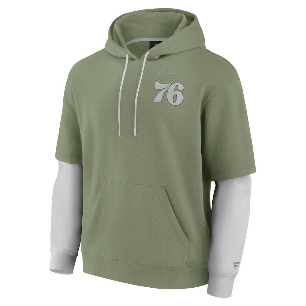 Philadelphia 76ers Elements Sleek Pullover Hoodie Olive - NBA