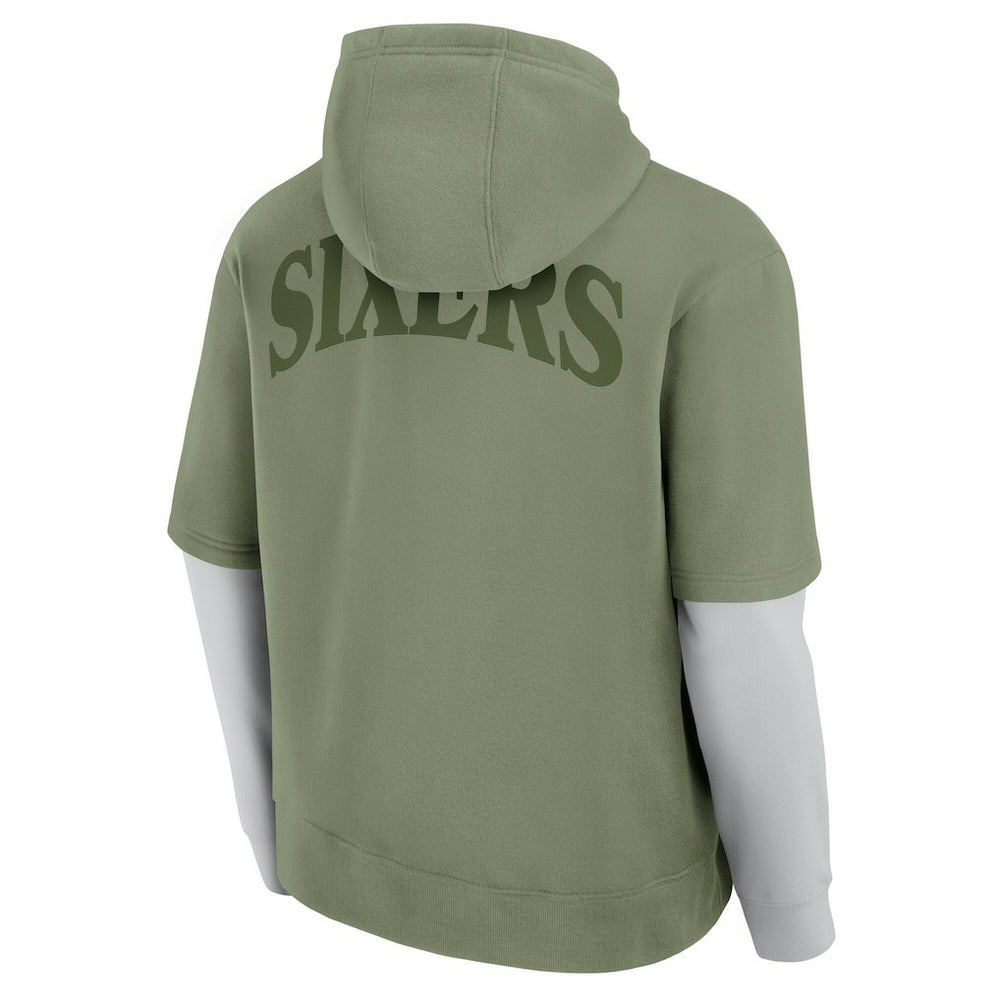 Philadelphia 76ers Elements Sleek Pullover Hoodie Olive - NBA