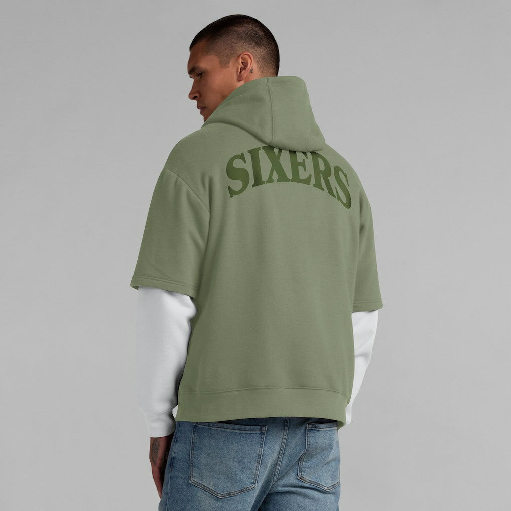 Philadelphia 76ers Elements Sleek Pullover Hoodie Olive - NBA