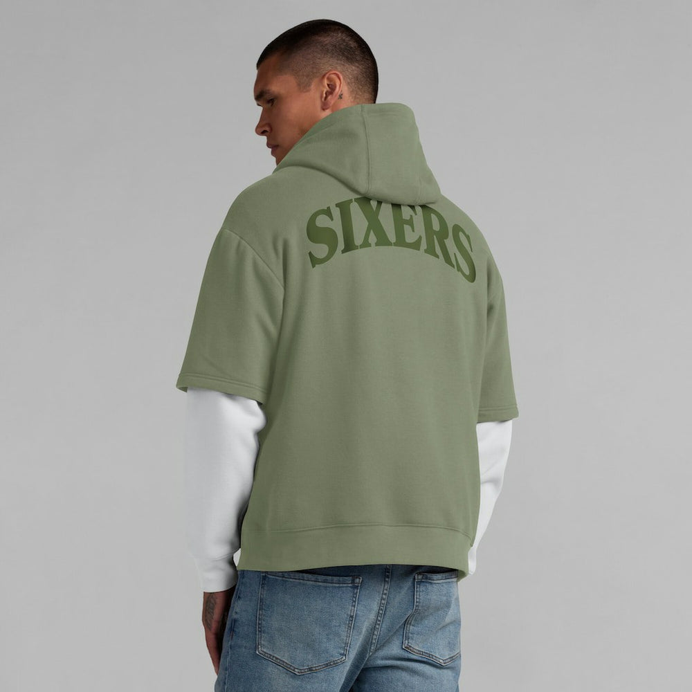 Philadelphia 76ers Elements Sleek Pullover Hoodie Olive - NBA