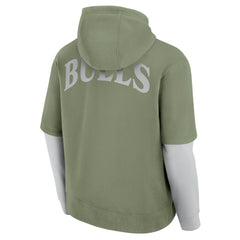 Chicago Bulls Elements Sleek Pullover Hoodie Olive - NBA